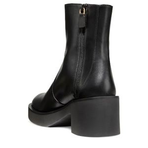 Stuart Weitzman Smooth Leather Gotham Zip Bootie